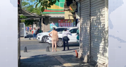 Hombre pasea desnudo por las calles de la ciudad de Los Mochis