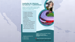 Campaña de cirugía de cataratas y carnosidad.