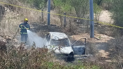 Tras accidente automovilístico, muere calcinado