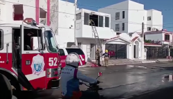 Se incendia casa en la colonia Ferrocarrilera