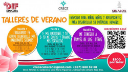 Talleres de verano del DIF Sinaloa 2022