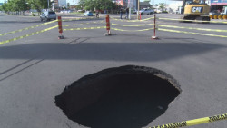 ¡Se abrió la tierra en Culiacán!