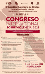 En noviembre la U.A.S. realizará el Congreso Internacional sobre Violencia
