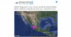 Sismo de 7.4 sacude el centro tras conmemoración de los del 85 y 2017