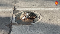 Otra en la lista... Alcantarilla destapada en la avenida Miguel Alemán
