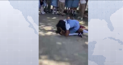 Lamentable pleito entre estudiantes de secundaria