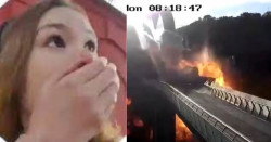 ¡Impactante! Ucraniana hacía en vivo y le cae un misil cerca (video)
