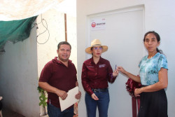 Entregan ayuntamiento y Sedesson cuartos dormitorios para familias de Benito Juárez