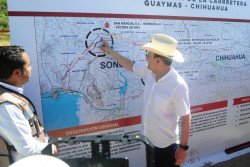 Gobernador Alfonso Durazo da banderazo de arranque a obra de modernización de la carretera Guaymas-Chihuahua