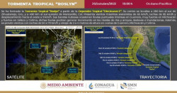 Depresión Tropical 19-E se convierte en tormenta "Roslyn" en el pacífico