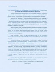Más panistas se suman a la defensa de la autonomía de la UAS