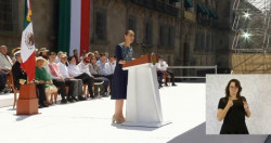 Mexico país libre y soberano: Claudia en asamblea